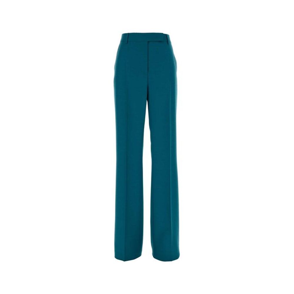 Max Mara Women Petrol Blue Wool Blend Talco Pant